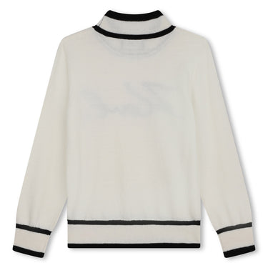 KARL LAGERFELD Sweter para niño y adolescente marfil